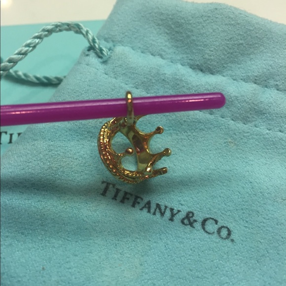 Tiffany Co 8k Gold Crown Charm 